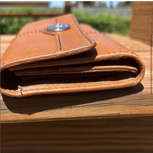 EUC! Vintage Fossil Brown Leather Long Key hole Wallet - Picture 5 of 9
